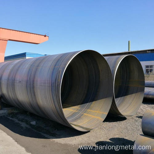 Q235B Large diameter spiral welded black price